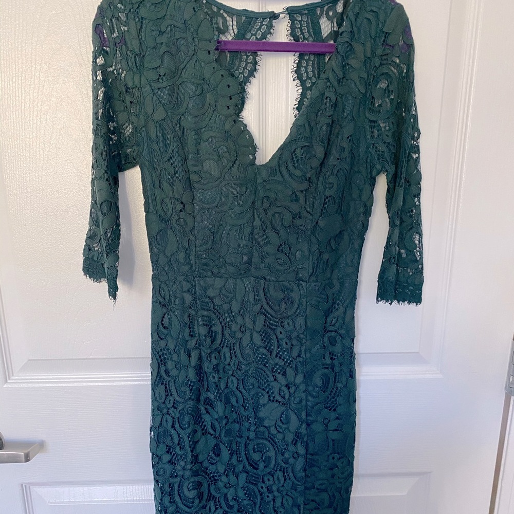 Green Lace Cocktail Dress